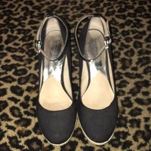 Black Woven Espadrilles by Michael Kors